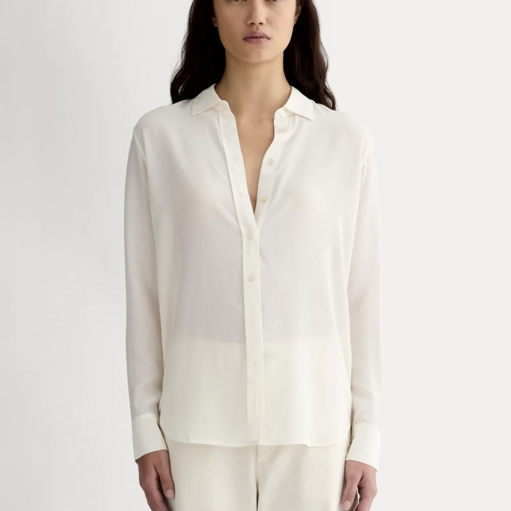 EVERLANE The Clean Silk Relaxed Shirt
